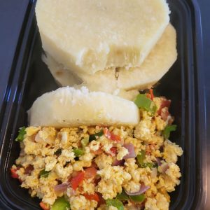 Yam & egg sauce